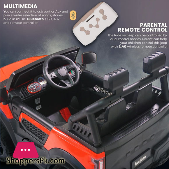 Toyota HILEX 4 x 4 Rechargeable Battery Operated Jeep for Kid Painted Jeep - 1 - 8years