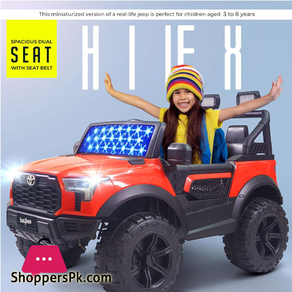 Toyota HILEX 4 x 4 Rechargeable Battery Operated Jeep for Kid Painted Jeep - 1 - 8years
