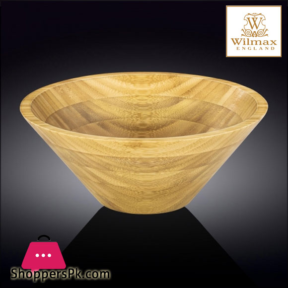 Wilmax Bamboo Serving Bowl 14 X 5.5 Inch 36 X 14 CM 148 FL OZ - 5000ML