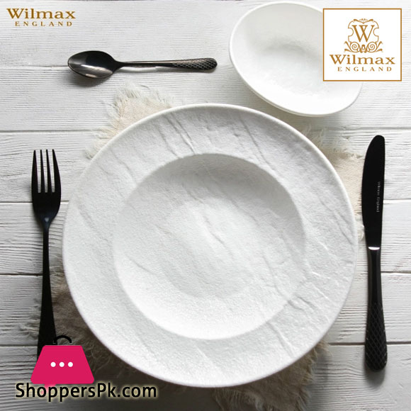 Wilmax Slate Stone Deep Plate 10 Inch 25.5 CM - 12 FL OZ - 350 ML