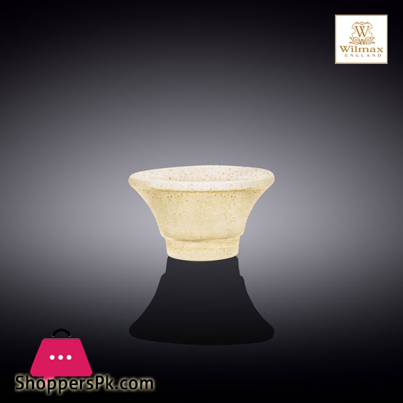Wilmax SandStone Sauce Dish 3 X 1.5 Inch 7.5 X 4 CM