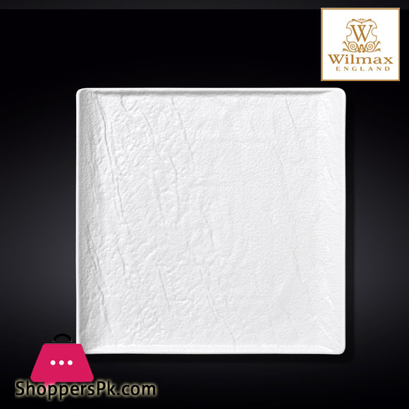 Wilmax Slate Stone SQUARE PLATE 6.75 X 6.75 Inch 17 X 17 CM