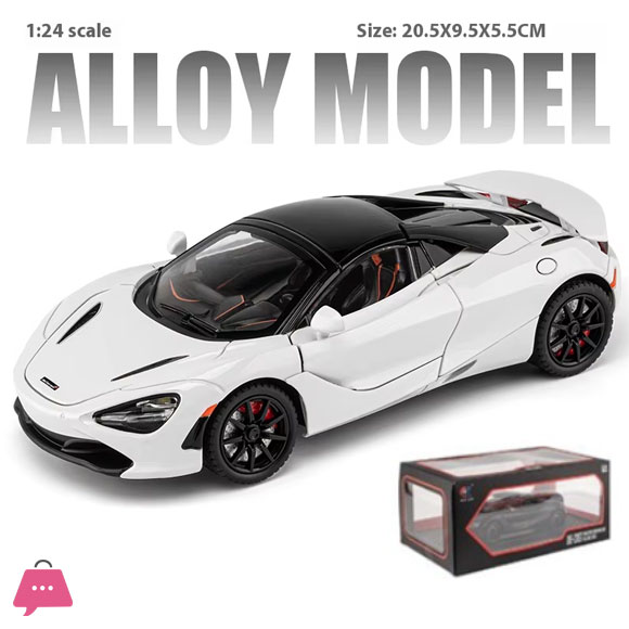 1:24 McLaren 720S Diecast Alloy Model Car Lights Sound Pull Back