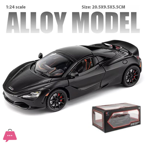 1:24 McLaren 720S Diecast Alloy Model Car Lights Sound Pull Back