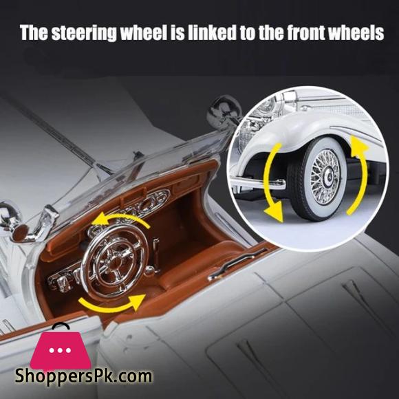 1:24 Mercedes-Benz 500K Classic Car Diecast Vintage Retro Classic Alloy Car Model