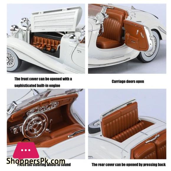 1:24 Mercedes-Benz 500K Classic Car Diecast Vintage Retro Classic Alloy Car Model