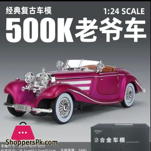 1:24 Mercedes-Benz 500K Classic Car Diecast Vintage Retro Classic Alloy Car Model