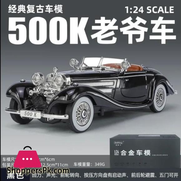 1:24 Mercedes-Benz 500K Classic Car Diecast Vintage Retro Classic Alloy Car Model