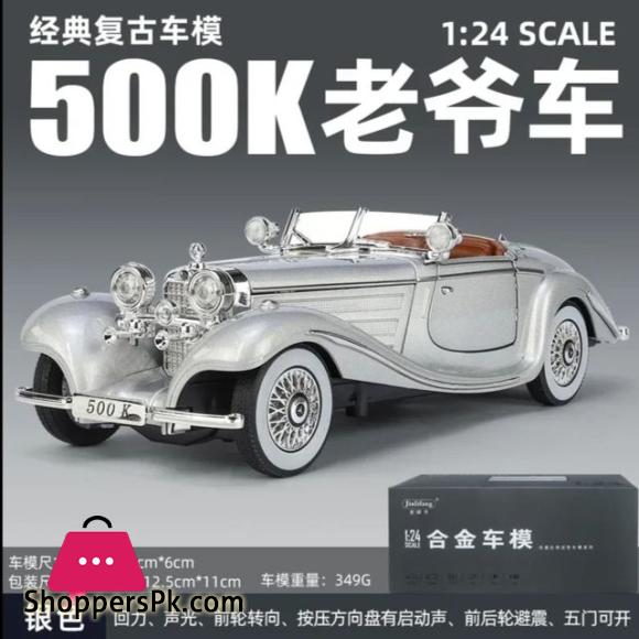 1:24 Mercedes-Benz 500K Classic Car Diecast Vintage Retro Classic Alloy Car Model