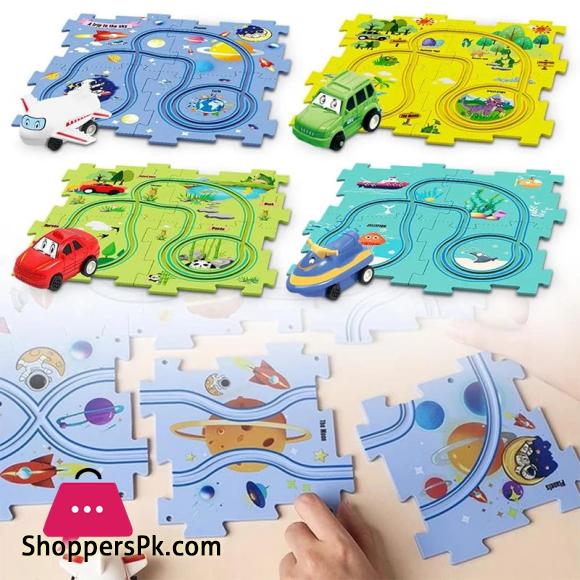 13 Pcs DIY Assembling Electric Race Track Car