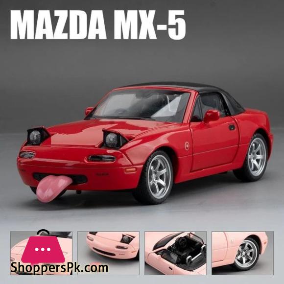 1:32 MX-5 Alloy Convertible Sports Car Model Diecast Metal Toy Racing Vehicle Car Model Sound and Light