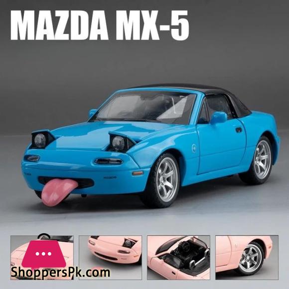1:32 MX-5 Alloy Convertible Sports Car Model Diecast Metal Toy Racing Vehicle Car Model Sound and Light