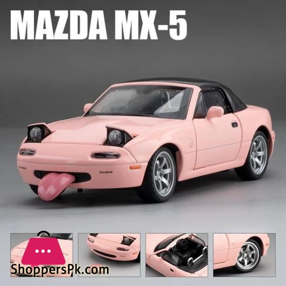 1:32 MX-5 Alloy Convertible Sports Car Model Diecast Metal Toy Racing Vehicle Car Model Sound and Light