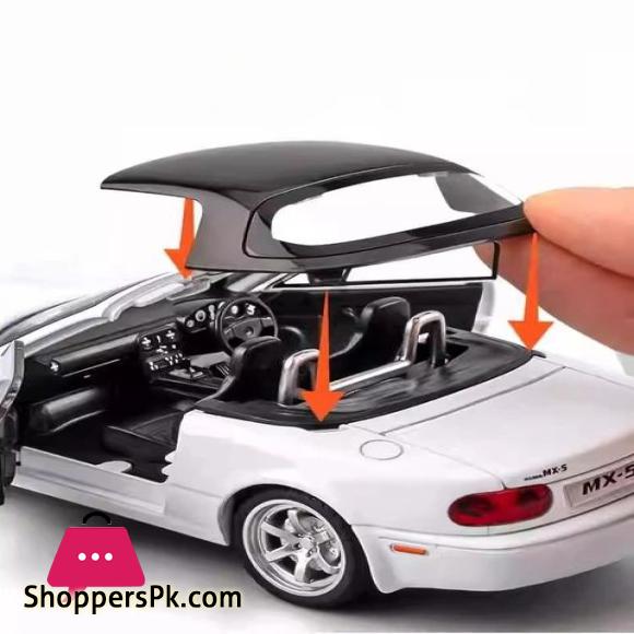 1:32 MX-5 Alloy Convertible Sports Car Model Diecast Metal Toy Racing Vehicle Car Model Sound and Light