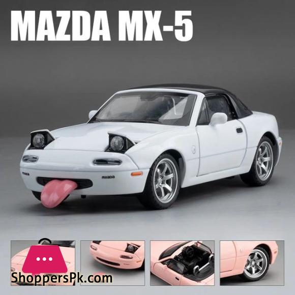 1:32 MX-5 Alloy Convertible Sports Car Model Diecast Metal Toy Racing Vehicle Car Model Sound and Light