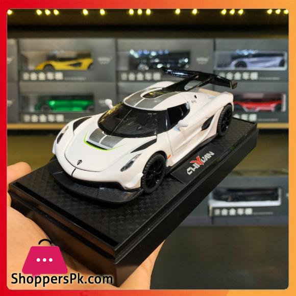 1:32 Scale Die Cast Toy Koenigsegg Jesko Supercar Alloy Car Model Sound and Light Pull Back