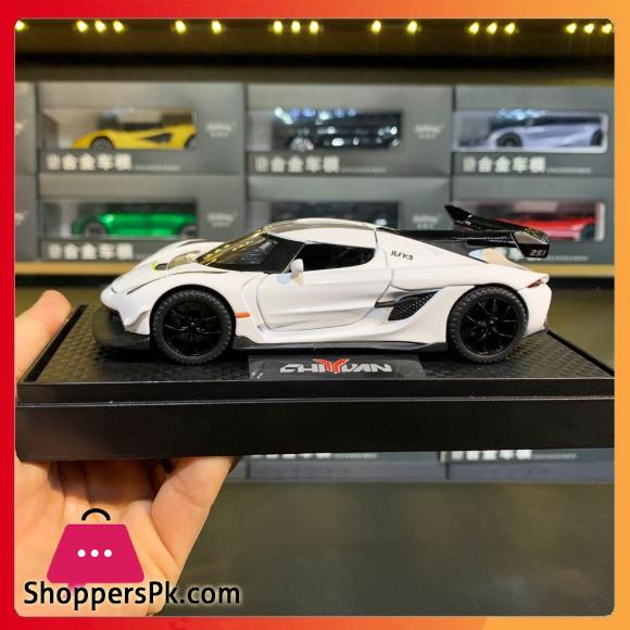 1:32 Scale Die Cast Toy Koenigsegg Jesko Supercar Alloy Car Model Sound and Light Pull Back