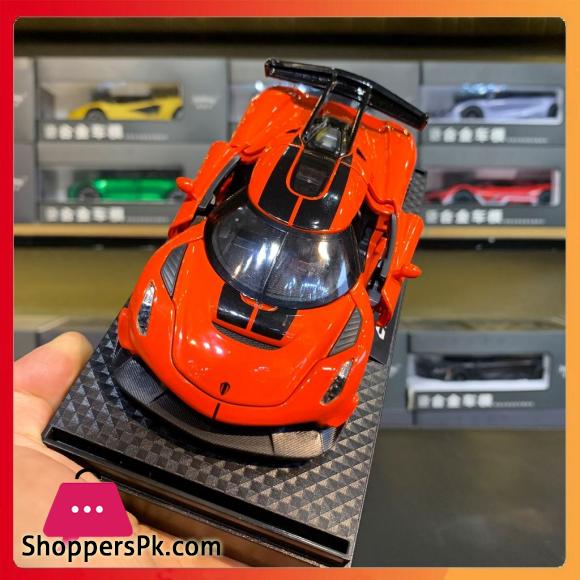 1:32 Scale Die Cast Toy Koenigsegg Jesko Supercar Alloy Car Model Sound and Light Pull Back