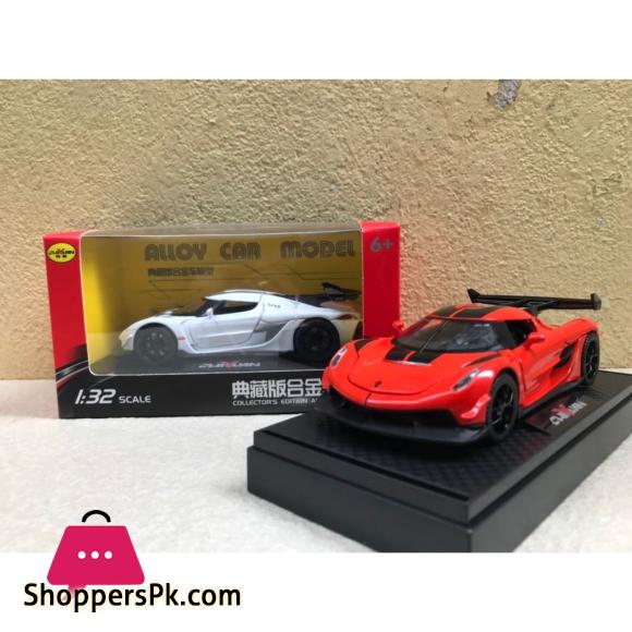 1:32 Scale Die Cast Toy Koenigsegg Jesko Supercar Alloy Car Model Sound and Light Pull Back