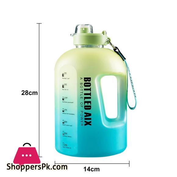 2.2L Sport Water Bottle Large Capacity 1 Gallon Water Bottle With Time Scale BPA Free Plastic Bottle Outdoor Fitness Water Cup