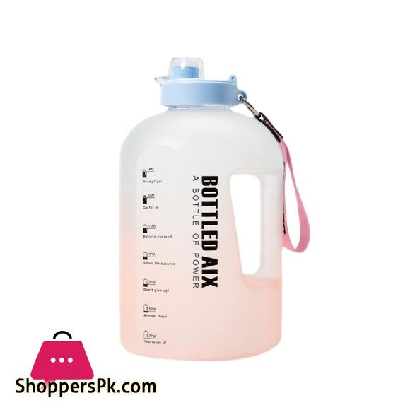 2.2L Sport Water Bottle Large Capacity 1 Gallon Water Bottle With Time Scale BPA Free Plastic Bottle Outdoor Fitness Water Cup