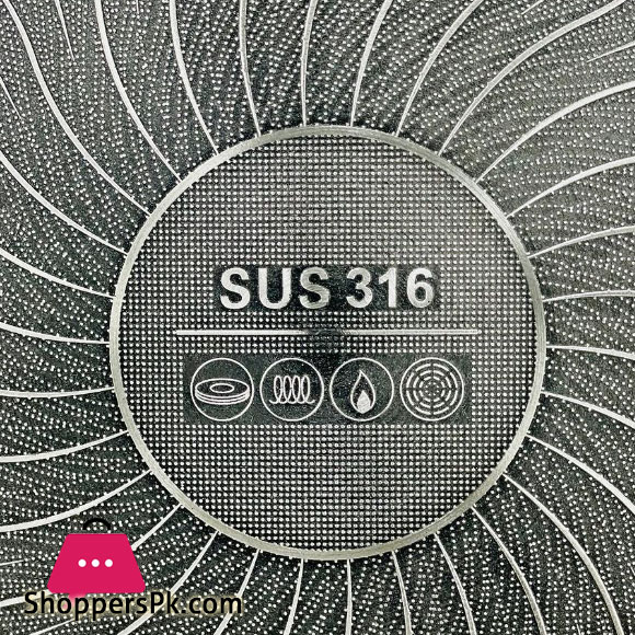 316 Stainless Steel Heavy Guage Flat Tawa in Electro Engraving Non Stick Technology