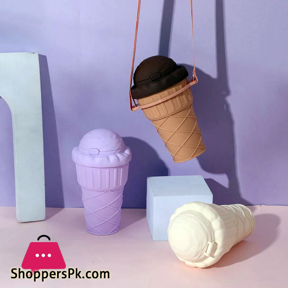 500ml Drinking Cup with Straw Ice Mold Drinking Water Bottle Leak-proof Cute Water Bottles with Adjustable Strap