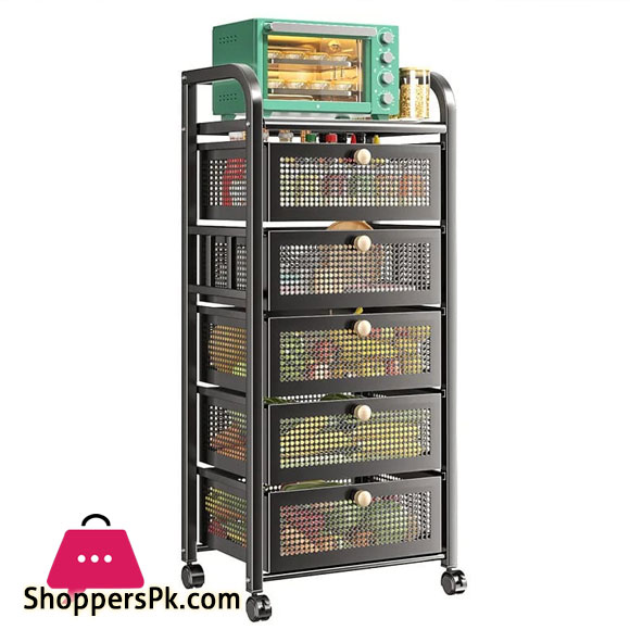 Drawer Type Detachable Household Fruit And Vegetable Rack Kitchen Storage Rack 3-Layer