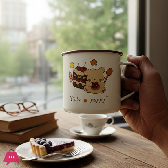 Enameled ware (Taam Chini) Mugs 1-Pcs Random Design