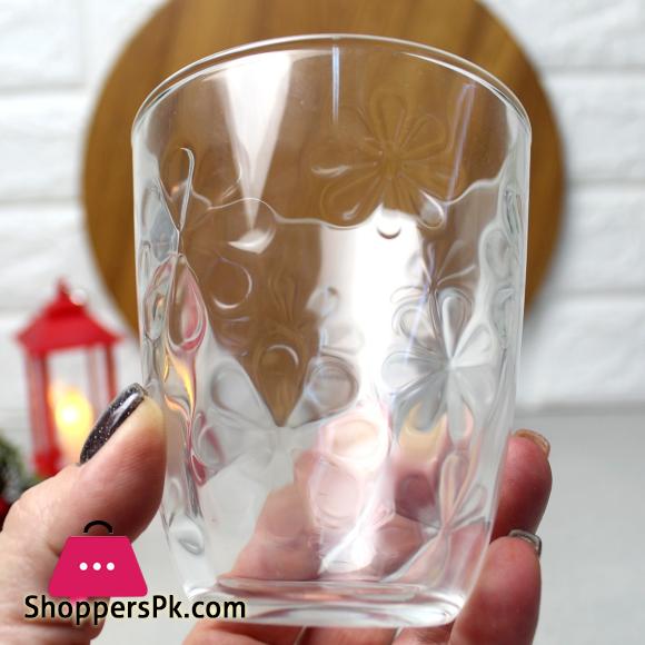 Luminarc Neo Flower Textured 31cl Highball Water & Juice Glass Set of 6 Tempered Glass