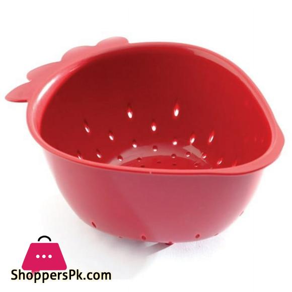 Multicolor Mini Strawberry Shape Plastic Fruit And Vegetable Washing Basket, For Kitchen