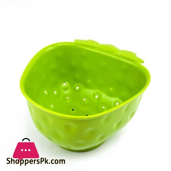 Multicolor Mini Strawberry Shape Plastic Fruit And Vegetable Washing Basket, For Kitchen