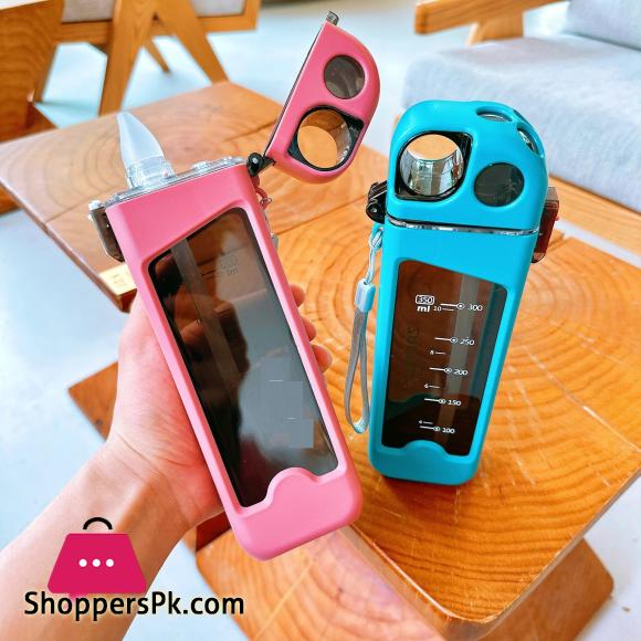 New Rectangular Creative Netflix Lighter Water Cup Ins High Quality Wicker Cup Portable Drop-proof Gift Water Bottles for Girls