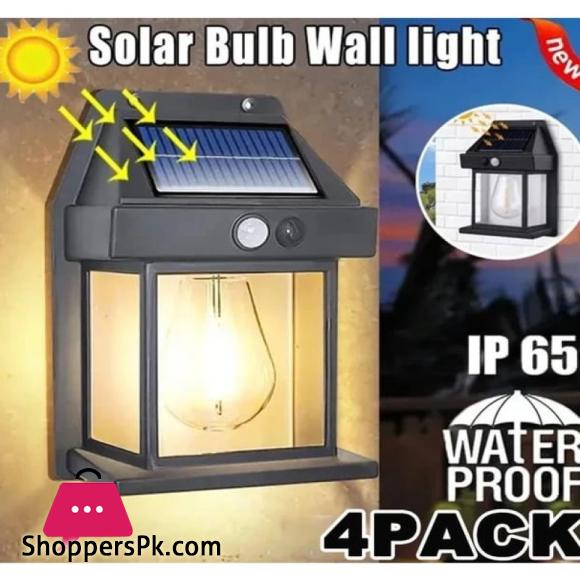 New Solar Tungsten Filament Lamp Outdoor Waterproof Intelligent Induction Wall Lamp Garden Villa