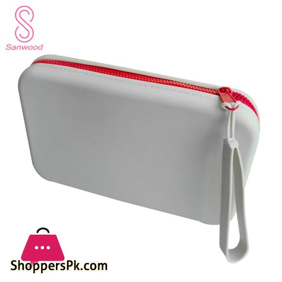 Silicone Toiletry Bag Portable Silicone Makeup Bag with Zipper for Travel Cosmetic Storage Pouch for Home On-the-go Use Waterproof Silicone Cosmetic Bag