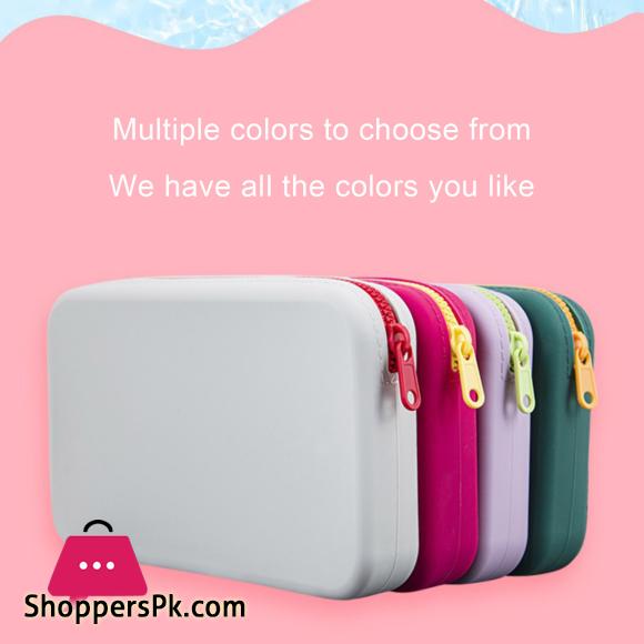 Silicone Toiletry Bag Portable Silicone Makeup Bag with Zipper for Travel Cosmetic Storage Pouch for Home On-the-go Use Waterproof Silicone Cosmetic Bag