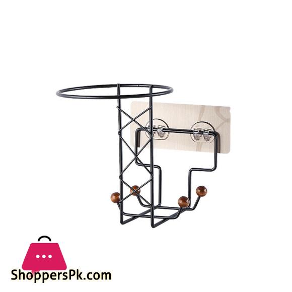 Wall Mounted Motorcycle Helmet Holder Display Stand Hanger Support Rack 4pcs Hooks For Coats Hats Caps Punch Free Multipurpose Jing
