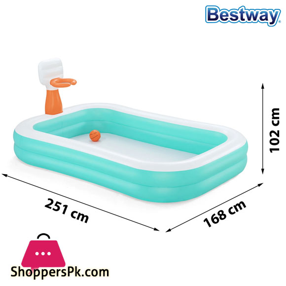 Bestway DunkN Splash Inflatable Pool 251 x 168 x 102 cm - 54445