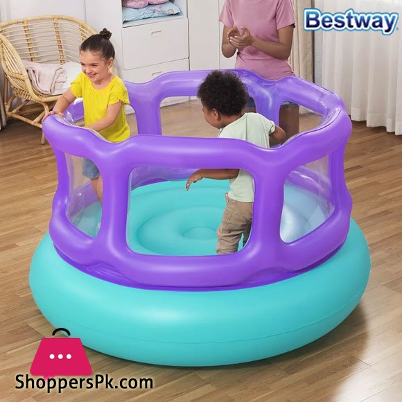 Bestway Inflatable Childrens Bouncer Full Color Lilac With Blue - 52646