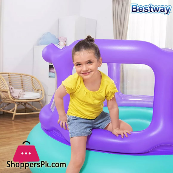 Bestway Inflatable Childrens Bouncer Full Color Lilac With Blue - 52646