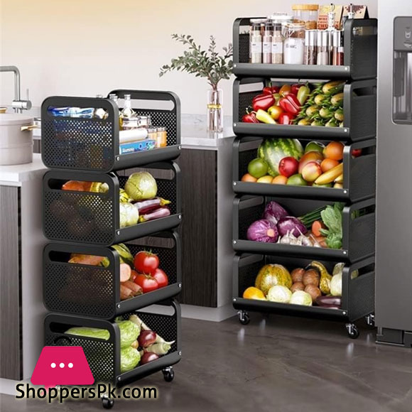 Kitchen Spice Storage Rack 4-Level Drop Tableware Rack Removable Storage Rack for Bathroom Storage Rack