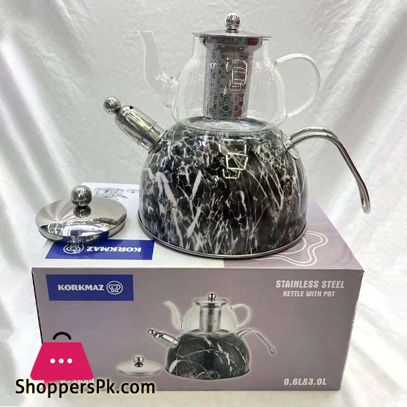 KORKMAS Double Kettle with Pot 0.6 & 3.0 Liter