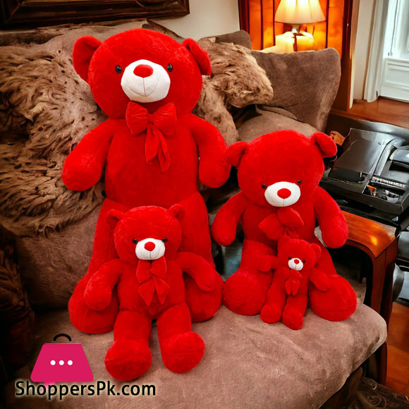 Red Bear Plush Toy Super Soft Short Plush Bear Wedding Doll Birthday Gift Cartoon Teddy Bear Pillow for Girlfriend - 6 Feet