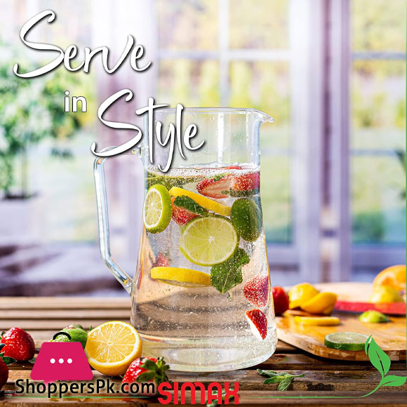 Simax AGRA Borosilicate Glass 2.5 Litre Jug for Beverage, Iced Tea, Lemonade & Juice