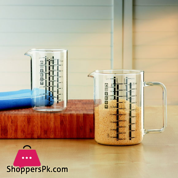 Simax Borosilicate Fireproof Measuring Jugs 1L & 500ml Set of 2