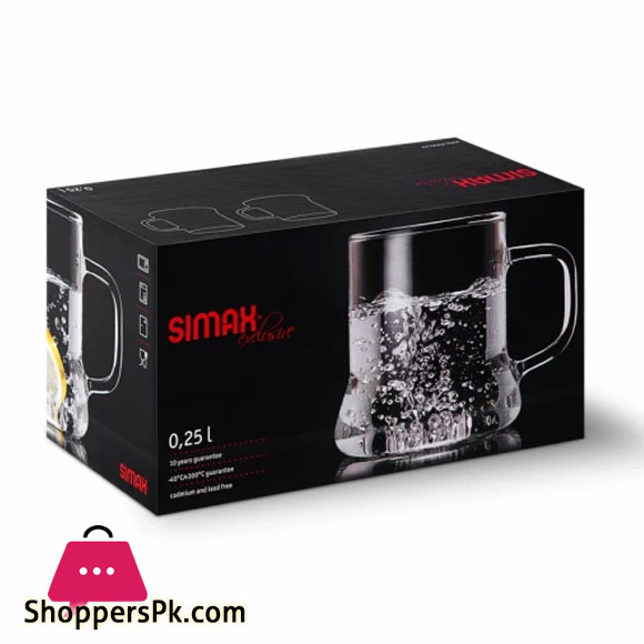 Simax Exclusive Look mugs 2 Pcs Borosilicate Fire Proof