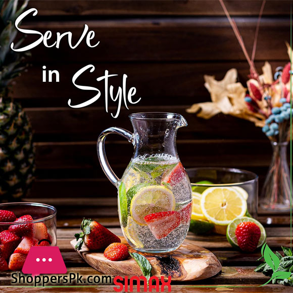 Simax Glass Pitcher 01.Ltr Borosilicate Glass Pitchers With Handle - Water Pitcher For Orange Juice, Milk & Tea
