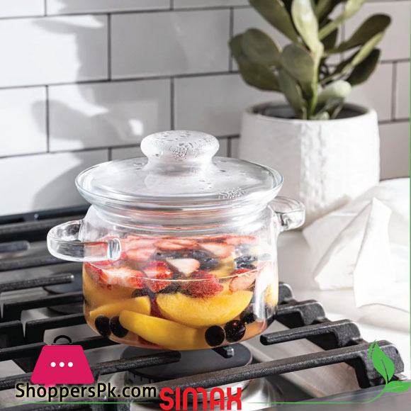 Simax Glassware Casserole Heat Resistant with Cork Coaster 1.5-Liter