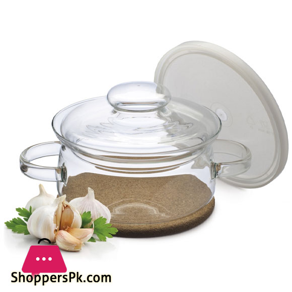 Simax Glassware Casserole Heat Resistant with Cork Coaster 1-Liter