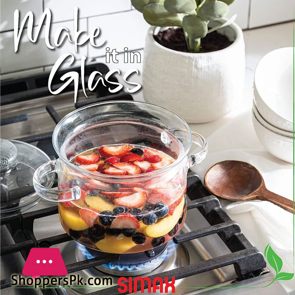 Simax Glassware Casserole Heat Resistant with Cork Coaster 1-Liter
